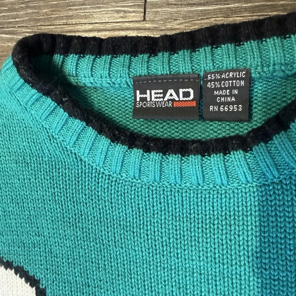 Retro 80's Head Colorful Abstract Oversized Unisex Sweater Vintage Mall Core